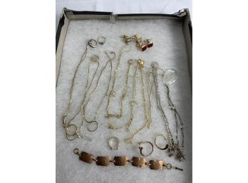 Costume Jewelry With A Few Pieces Of Sterling Silver