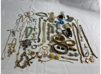 Vintage And Costume Jewelry Including Watches
