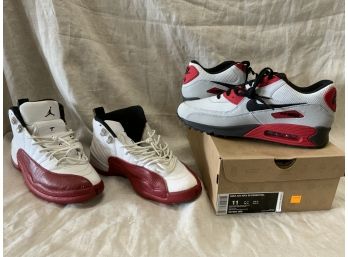 2 Pairs Of Nike Shoes Including Air Max 90 And Jordans