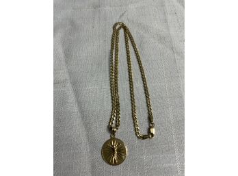 10k Necklace With 10k Religious Pendent 8.9g