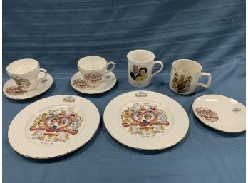 Charles And Diana Commemorative China Including A Luncheon Set And Other Items