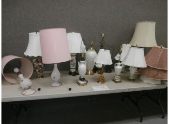 Lamps And Lighting Including A Pair Of Murano Glass Table Lamps, Satsuma Vase Converted To Lamp And More