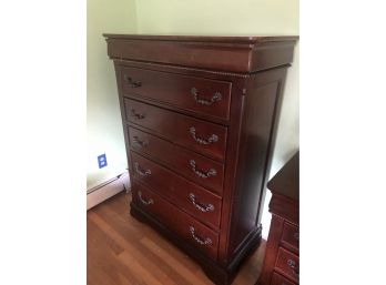 Davis Industries Cherry Colored Tall Chest With Jewelry Storage