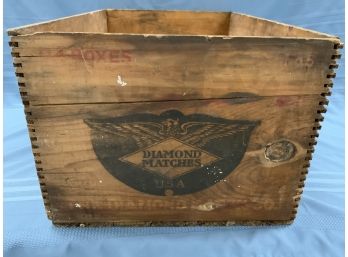 Diamond Matches Wooden Crate