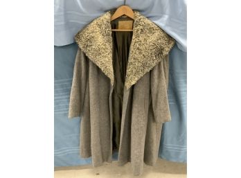 Vintage Steigers Fur Collared Wool Coat