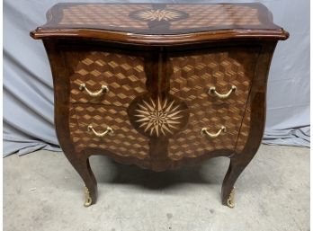 Inlaid 2 Drawer Bombay Chest With Star Detail