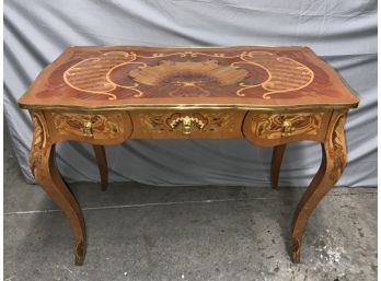 Inlaid French Style 3 Drawer Desk