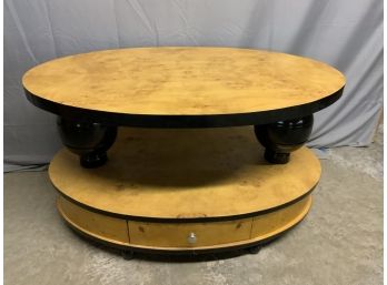 Art Deco Style Burled Coffee Table