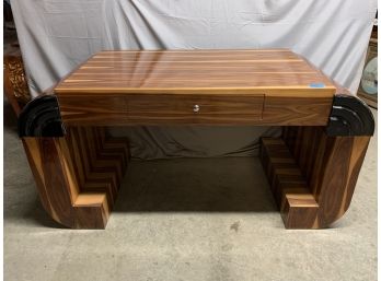 Art Deco Style 1 Drawer Writing Desk With A Great Wood Grain