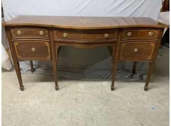 Inlaid Mahogany Server With Great Detailed Center