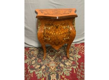 Small Inlaid 2 Drawer Bombay Style Commode