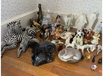 Large Grouping Of Figurines Including Lladro, Goebel And Hummel