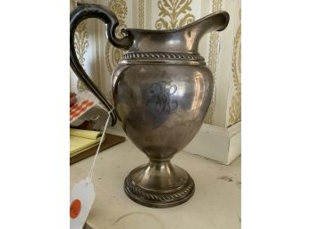 Monogrammed Sterling Silver Water Pitcher