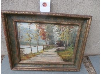 Oil Painting On Board Signed F. Matzow, But Is Not Titled