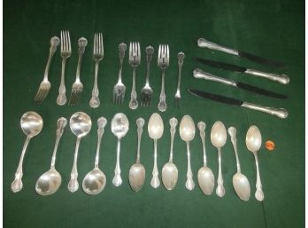 Towle Sterling Flatware, French Provincial Pattern Plus 4 Knives With Sterling Handles