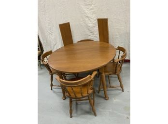5 Piece Solid Maple Kitchen Set With Two Leaves