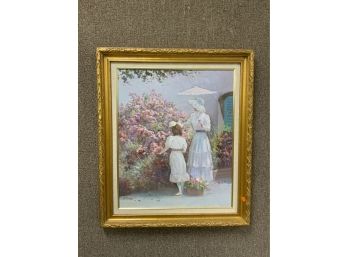 H. Peter Oil On Canvas Victorian Floral Scene