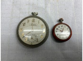 2 Pocket Watches Including Chateau Cadillac And A Cora 800 Silver