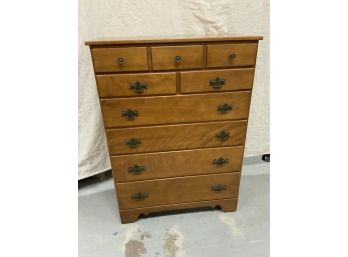 Ethan Allen Solid Maple 7 Drawer Tall Ches