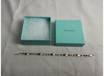 Tiffany And Co. Sterling And 18k Bracelet 10.7g