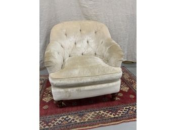 Custom Button Back Arm Chair