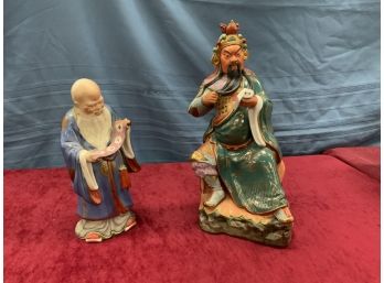 2 Asian Porcelain Statues