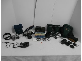 Photography Lot Including Canon Rebel 2000 EOS C 4000 Digital Camera, Olympus Zoom 2000 And More