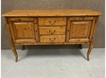 Country Pine Server With 2 Doors And 3 Drawers