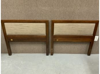 Matched Pair Of Kittinger Upholstered Twin Head Boards