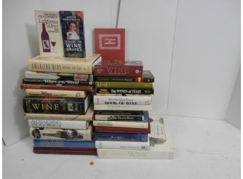 Collection Of Wine Books-hardcover And Soft Cover