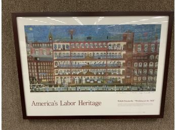 Ralph Fasanella Americas Labor Heritage Signed Poster