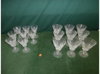 17 Signed Waterford Crystal Stems