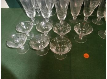 Assorted Etched Glassware, Crystal And Other Related Items