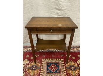 Antiques Oak 1 Drawer Side Table