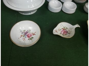Ceramics, Pottery, China, Iron Stone And Pyrex Including 2 Pyrex Bowls, Derby China Derby Posies And More