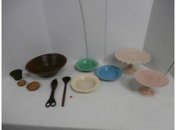 Fiesta, Pot Luck Cake Stands, Wooden Salad Bowl And More