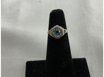 14k Antique Art Deco Gemstone Ring 1.6 Gram