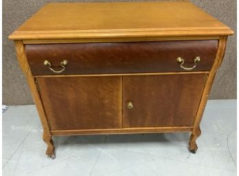 Birdseye Maple Commode With 1 Drawer And Cabinet Face