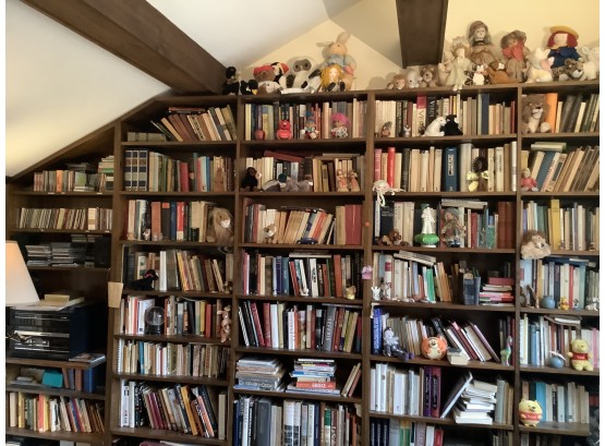 Wall Size Bookcase Filled With Books On Travel Heavy On Italy And Europe, Early To Contemporary And Much More