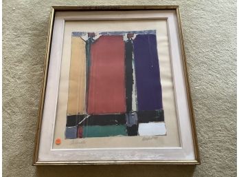 Abstract Matted And Framed Signed And Titled