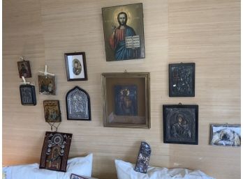 13 Religious Icons, Some Possibly Silver