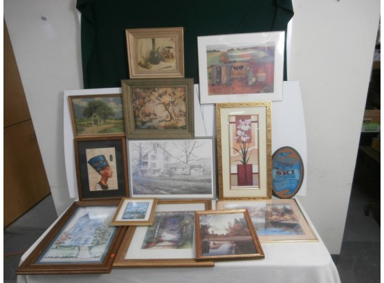 Large Lot Of Framed Prints And Pictures