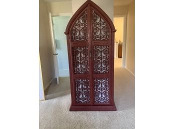 Red Armoire With Shelves