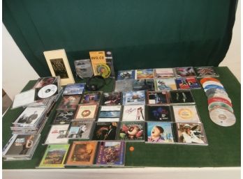 Large Lot Of CD's Some Loose Without The Cases Plus A Jensen Compact Disc Player