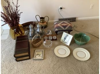 Large Household Lot Including A  Orrefores Crystal Bowl, A Pewter Service, Minton China, Etc