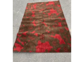 Brown And Red Retro Design Area Rug