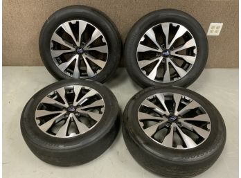 Set Of 4 Subaru 18 Inch Wheels And Dueler Hp Tires
