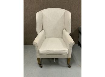 Restoration Hardware Off White Wing Chair