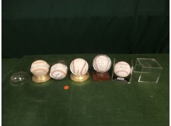 5 Autographed Baseballs Including Hall Of Fame Fergie Jenkins HOF 91, And More