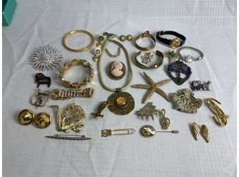 Assorted Signed And Vintage Costume Jewelry